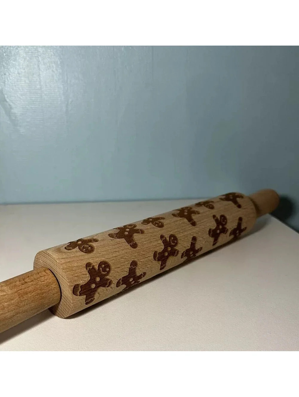 Ciroa Christmas Gingerbread Man Rolling Pin The Farmhouse Rachel Ashwell